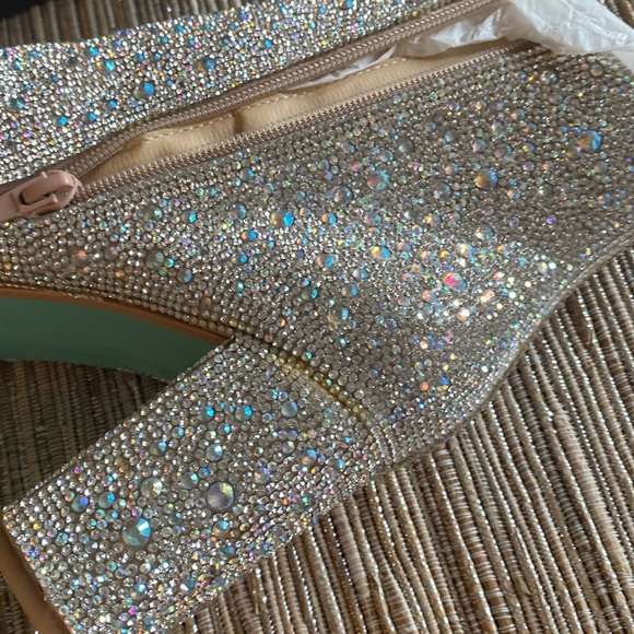 Betsey Johnson Cady Rhinestone Bootie Silver 8.0-8.5 NWT Zara - Picture 12 of 15